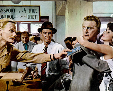 James Donald & Kirk Douglas in Cast a Giant Shadow Poster and Photo