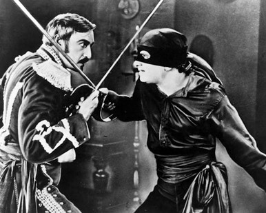 Douglas Fairbanks & Robert McKim in The Mark of Zorro (1920) Poster and Photo