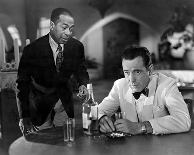 Humphrey Bogart & Dooley Wilson in Casablanca Photo