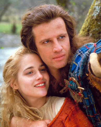 Christopher Lambert & Roxanne Hart in Highlander (1986) Poster and Photo
