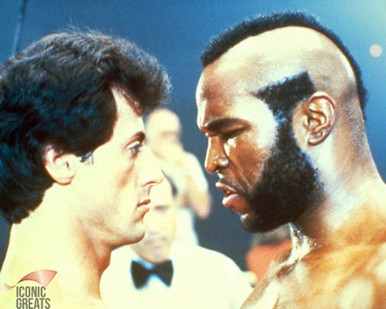 Sylvester Stallone & Mr. T in Rocky III Poster and Photo