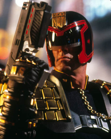 Sylvester Stallone in Judge Dredd Poster and Photo