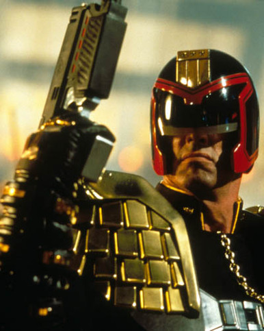 Sylvester Stallone in Judge Dredd Poster and Photo