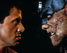 Sylvester Stallone & Christopher Adamson in Judge Dredd Poster and Photo