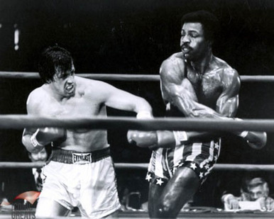 Sylvester Stallone & Carl Weathers in Rocky Poster and Photo