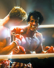 Sylvester Stallone & Dolph Lundgren in Rocky IV Poster and Photo