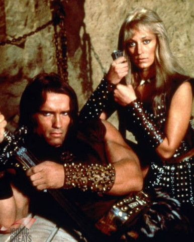 Arnold Schwarzenegger & Sandahl Bergman in Conan the Barbarian Poster and Photo