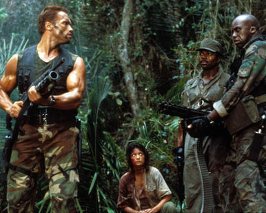 Arnold Schwarzenegger & Carl Weathers in Predator Poster and Photo