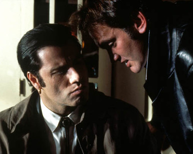 Quentin Tarantino & John Travolta in Pulp Fiction Poster and Photo