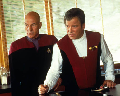 Patrick Stewart & William Shatner in Star Trek : Generations Poster and Photo