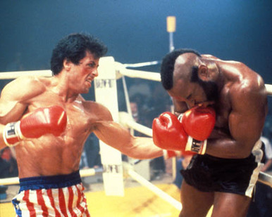 Sylvester Stallone & Mr. T in Rocky III Poster and Photo