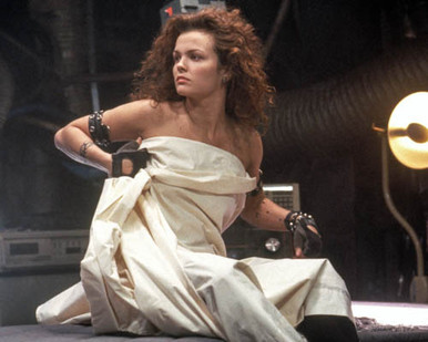 Dina Meyer in Johnny Mnemonic Poster and Photo