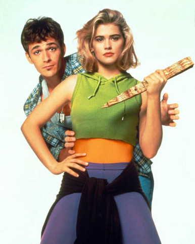 Luke Perry & Kristy Swanson in Buffy The Vampire Slayer (1992) Poster and Photo