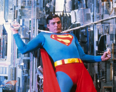 Christopher Reeve in Superman 3 Poster and Photo