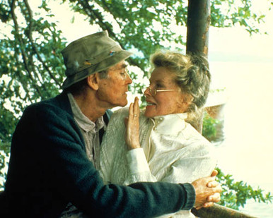 Henry Fonda & Katharine Hepburn in On Golden Pond Poster and Photo