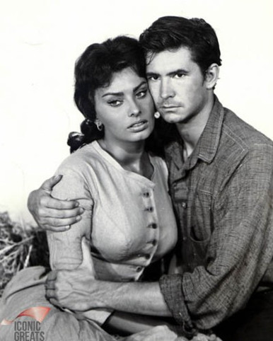 Anthony Perkins & Sophia Loren in Desire Under the Elms Poster and Photo