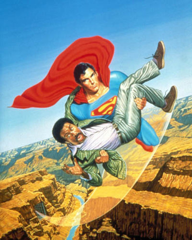 Christopher Reeve & Richard Pryor in Superman 3 Poster and Photo