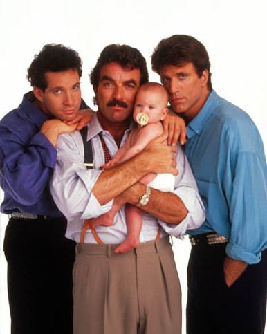Tom Selleck & Ted Danson in Three Men and a Baby Poster and Photo