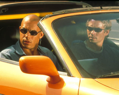 Vin Diesel & Paul Walker in The Fast and the Furious Poster and Photo