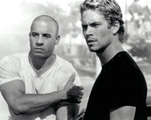 Paul Walker & Vin Diesel in The Fast and the Furious Poster and Photo