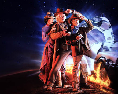 Michael J. Fox & Christopher Lloyd in Back to the Future Part III Poster and Photo