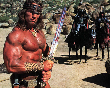 Arnold Schwarzenegger in Conan, the Destroyer Poster and Photo