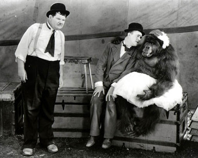 Stan Laurel & Oliver Hardy in The Chimp (Laurel & Hardy) Poster and Photo