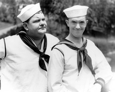 Stan Laurel & Oliver Hardy in Men O'War (Laurel & Hardy) Poster and Photo