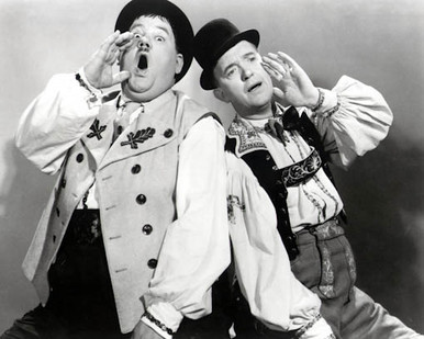 Stan Laurel & Oliver Hardy in Swiss Miss (Laurel & Hardy) Poster and Photo