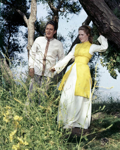 Peter Finch & Liv Ullman in Lost Horizon (1973) Poster and Photo