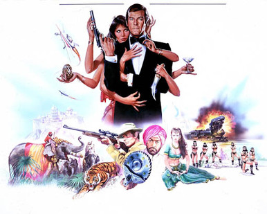 Roger Moore & Maud Adams in Octopussy Poster and Photo