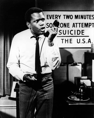 Sidney Poitier in The Slender Thread Poster and Photo