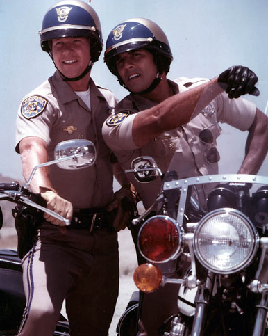 Larry Wilcox & Erik Estrada in CHiPs Poster and Photo