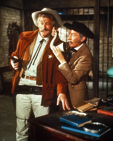 Kenneth Williams & Jon Pertwee in Carry On Cowboy Poster and Photo
