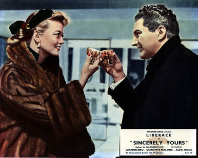 Liberace & Dorothy Malone in Sincerely Yours Poster and Photo