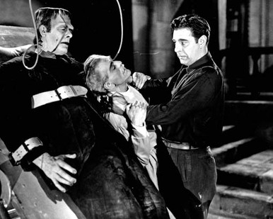 Lon Chaney Jr. & Boris Karloff in House of Frankenstein Poster and Photo