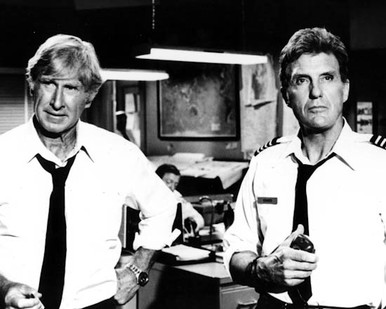 Lloyd Bridges & Robert Stack in Airplane Poster and Photo