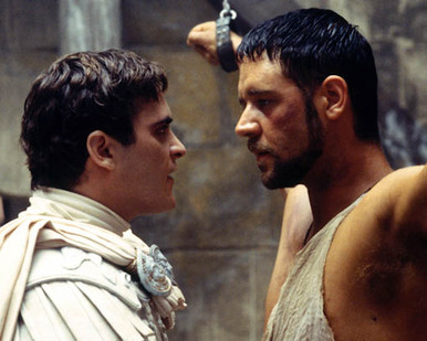 Joaquin Phoenix & Russell Crowe in Gladiator (2000) Poster and Photo