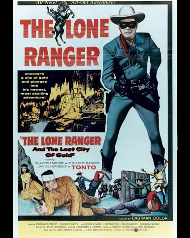 Poster & Clayton Moore in The Lone Ranger and the Lost City Of Gold Poster and Photo