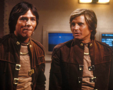 Richard Hatch & Dirk Benedict in Battlestar Galactica (1979) Poster and Photo
