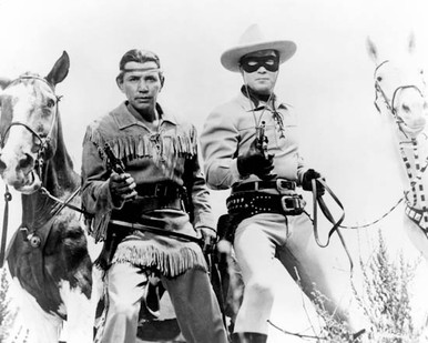 Clayton Moore & Jay Silverheels in The Lone Ranger and the Lost City Of Gold Poster and Photo