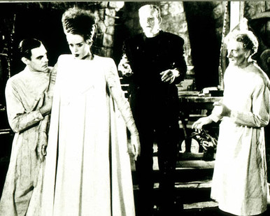 Boris Karloff & Elsa Lanchester in The Bride of Frankenstein Poster and Photo