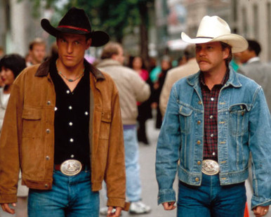 Woody Harrelson & Kiefer Sutherland in The Cowboy Way Poster and Photo