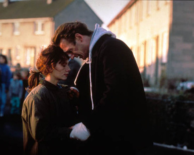 Liam Neeson & Joanne Whalley in Crossing the Line aka The Big Man Poster and Photo
