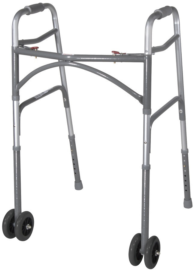 Drive 102202WW Heavy Duty Folding Walker with Wheels