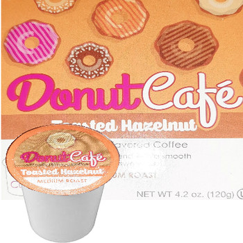 Copper Moon Donut Cafe Toasted Hazelnut Coffee Single Cup. Toasted nutty blend with a smooth creamy sweetness. Compatible with all single serve brewers, including Keurig® and Keurig® 2.0.