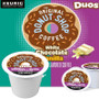 The Original Donut Shop Duos White Chocolate + Vanilla Coffee K-Cup. White Chocolate + Vanilla A mouthwatering mix filled with the familiar flavors of creamy white chocolate and vibrant vanilla. Compatible with most single cup brewers including Keurig and Keurig 2.0.
