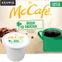 McCafe Irish Mocha Coffee K-Cup® Pod. Dark chocolate notes and a creamy mint flavor. Compatible with all single cup brewers.