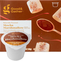 Good & Gather Mocha Marshmallow Coffee Single Cup. Sweet marshmallow notes with a mocha chocolate flavor. Compatible with all single cup brewers, including Keurig and Keurig 2.0.