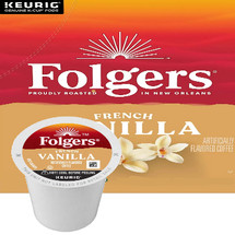 Folgers French Vanilla Coffee K-Cup. Compatible with most single cup brewers.